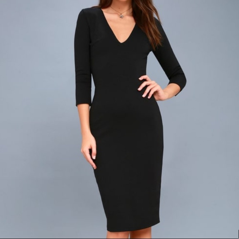 NWT! lulus, bodycon midi dress (M)